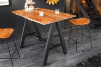 Bartisch Akazienholz Metall 120 x 83 cm H: 106 cm