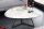 Couchtisch Keramik Hartglas Metall Weiß Schwarz 90x75 cm