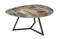 Table basse céramique verre dur métal taupe...