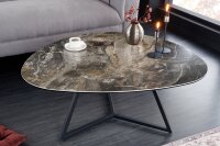 Table basse céramique verre dur métal taupe...