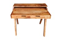 Bureau avec tiroir en bois dacacia naturel 100x84 cm