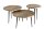 Set de 3 tables basses en métal doré noir fait main