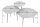 Set de 3 tables basses en métal doré noir fait main