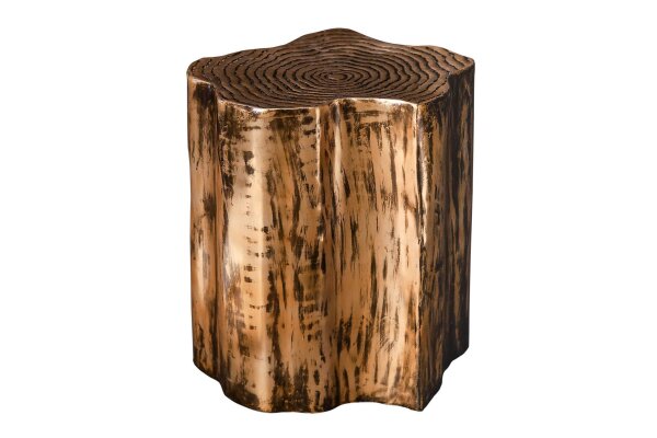 Beistelltisch Metall in Gold 44 x 37 cm Baumstamm Design