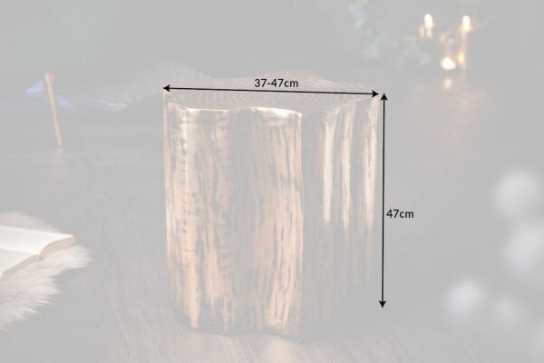 Beistelltisch Metall in Gold 44 x 37 cm Baumstamm Design