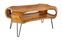 Table basse en bois de sheesham et métal 100 x 55 cm