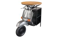 Bartisch echter Roller Mango Holz 120cm Upcycling Handarbeit