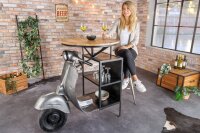 Bartisch echter Roller Mango Holz 120cm Upcycling Handarbeit