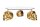 Couchtisch Hartglas Metall in Gold 90 x 90 cm