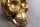 Couchtisch Hartglas Metall in Gold 90 x 90 cm