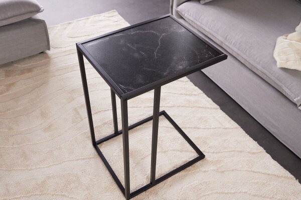 Table dappoint en anthracite noir 43 x 35 cm