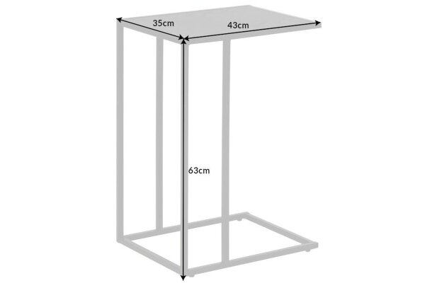 Table dappoint en anthracite noir 43 x 35 cm