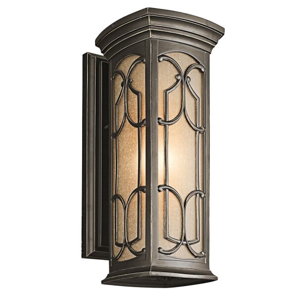 Wandlampe Außen in Bronze antik Creme IP44 ODETTE