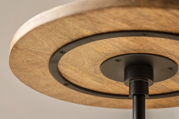 Beistelltisch Mango Holz Marmor Metall Handarbeit Ø 33 cm