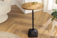 Beistelltisch Mango Holz Marmor Metall Handarbeit...