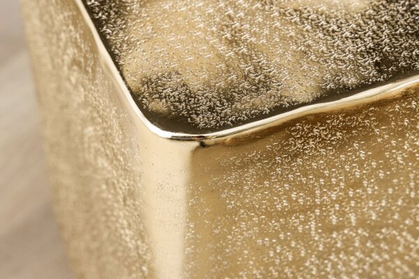 Beistelltisch Metall in Gold 31 x 31 cm Handarbeit