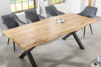 Esstisch Baumkante 160 x 90 cm x -Beine Industrial