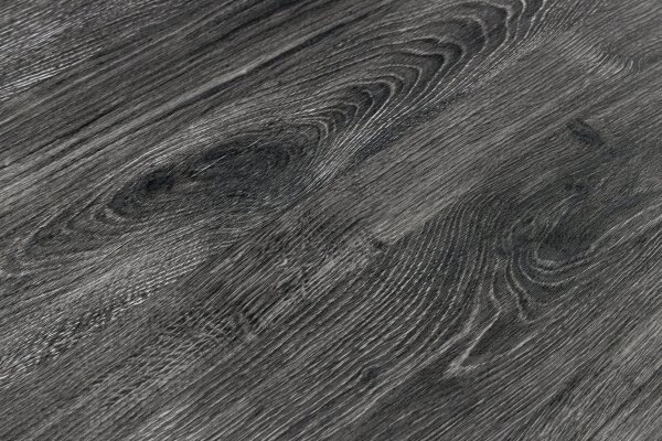 Table de salle à manger en gris noir 180 x 90 cm bord darbre
