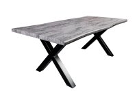 Table de salle à manger en gris noir 180 x 90 cm...