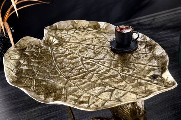 Beistelltisch Metall in Gold Antik 55x50 cm Handarbeit