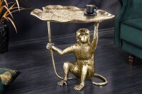 Beistelltisch Metall in Gold Antik 55x50 cm Handarbeit