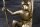 Beistelltisch Metall in Gold Antik 55x50 cm Handarbeit