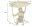 Beistelltisch Metall in Gold Antik 55x50 cm Handarbeit