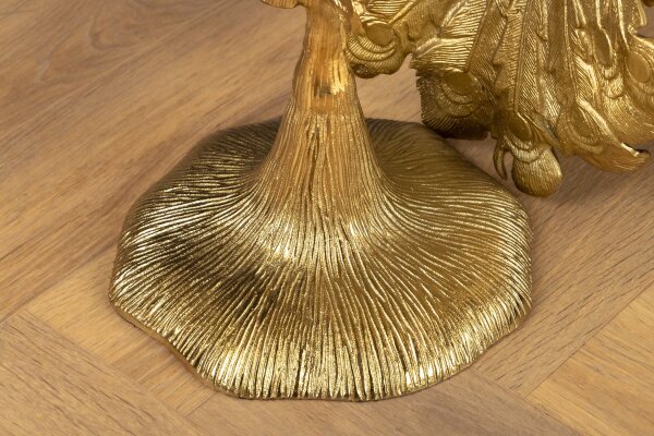 Beistelltisch aus Marmor Metall in Weiß Gold Handarbeit