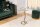 Beistelltisch Hartglas Metall in Kupfer 45x45 cm Handarbeit