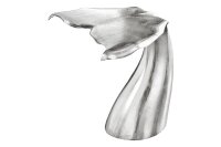 Beistelltisch Metall in Silber 57x50 cm Handarbeit