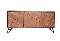 Sideboard 150 cm breit H: 76 cm Modern Akazienholz Metall