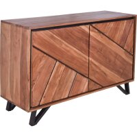 Sideboard bois métal largeur 120cm acacia moderne...