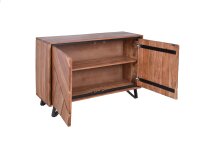 Sideboard bois métal largeur 120cm acacia moderne...