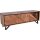 TV lowboard moderne avec éclairage 150 cm bois verre métal