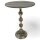 Beistelltisch Marmor rund &Oslash; 40,5 cm H: 56 cm Grau Silber