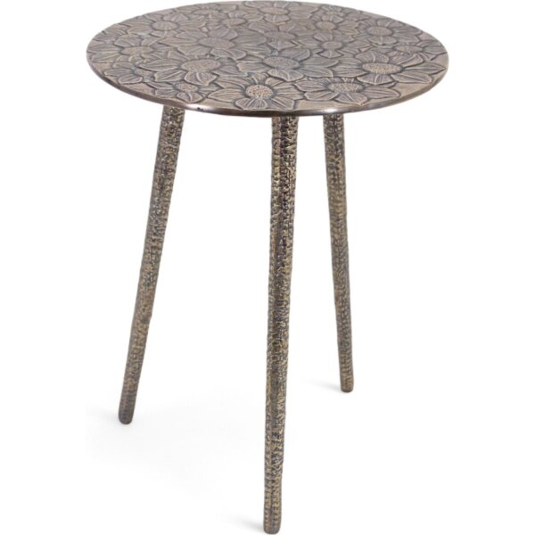 Runder Beistelltisch Dreibein Ø 38 cm H: 52 cm Grau
