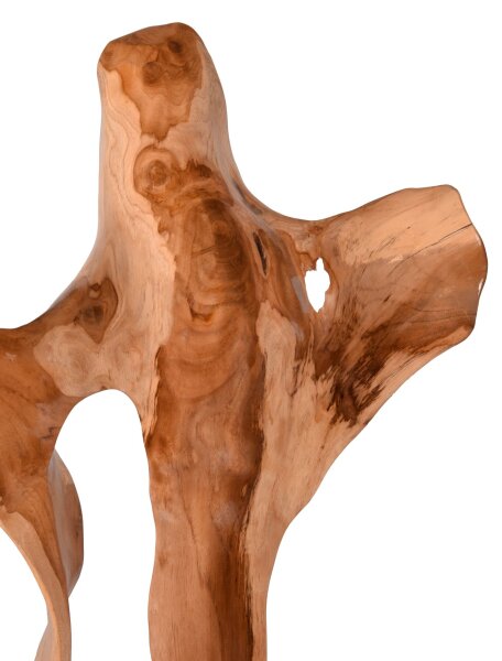 Statue en bois de teck massif, 85 cm de haut, travail manuel unique