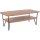 Table basse 110 cm bois acier avec espace de rangement rectangulaire YORK