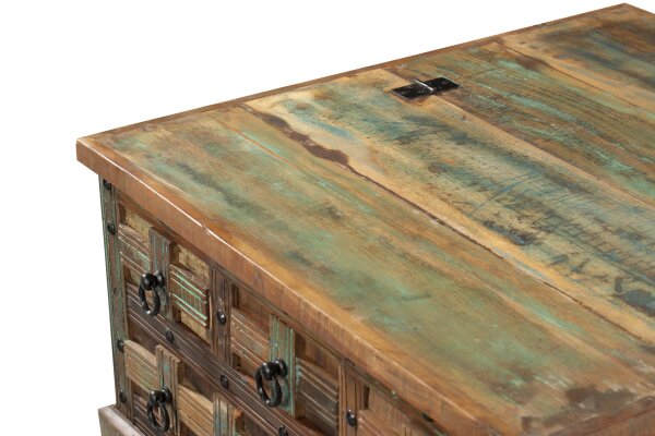 Truhentisch mit Schubladen B: 90 cm Holz Bunt BLAIR