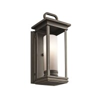 Lampe murale extérieure verre opalin métal...