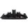 Bougeoir Noir M&eacute;tal Bois Pierres d&eacute;coratives 41 cm de large