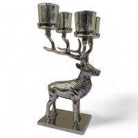 Kerzenständer in Silber dekorativ Hirsch Design H:...