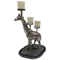 Kerzenständer Giraffe H: 45,7 cm in Silber Creme GARNET