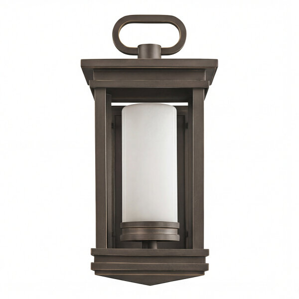 Lanterne murale décorative en bronze verre opalin extérieur