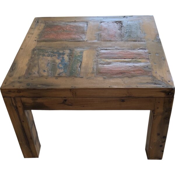 Quadratischer Couchtisch Teak Holz Braun B: 70 cm