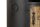 Barschrank mit Rollen H: 115 cm Stahl Holz Schwarz Natur
