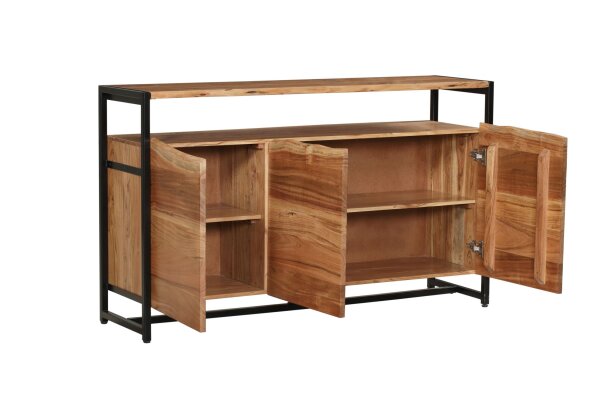 Sideboard Akazienholz Eisen 145 cm breit Industrial