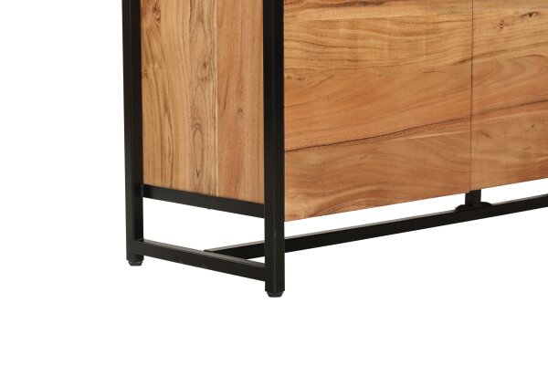 Sideboard Akazienholz Eisen 145 cm breit Industrial