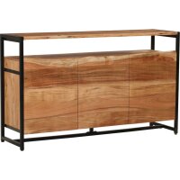 Buffet en bois dacacia fer 145 cm de large Industrial