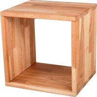 Würfel Beistelltisch Holz Eiche H: 36 cm Modern...
